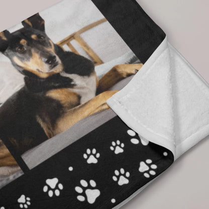 Personalized Cat Memorial Photo Favorite Hello Hardest Goodbye Fleece Blanket-77