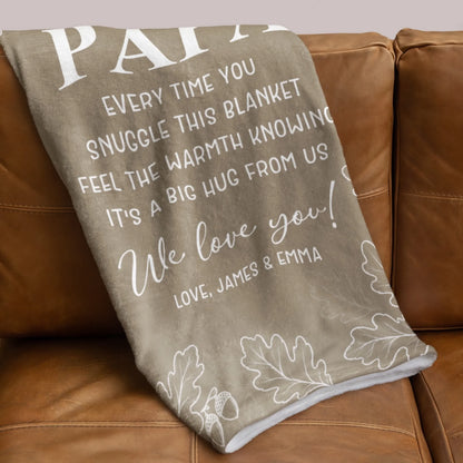 Personalized Mama Bear Flower Fleece Blanket-44
