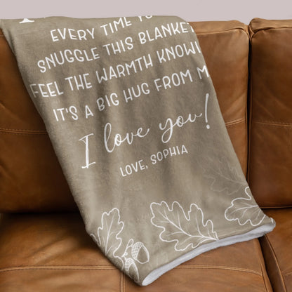 Personalized Mama Bear Flower Fleece Blanket-44