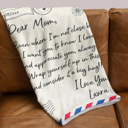 Personalized Mama Bear Flower Fleece Blanket-44