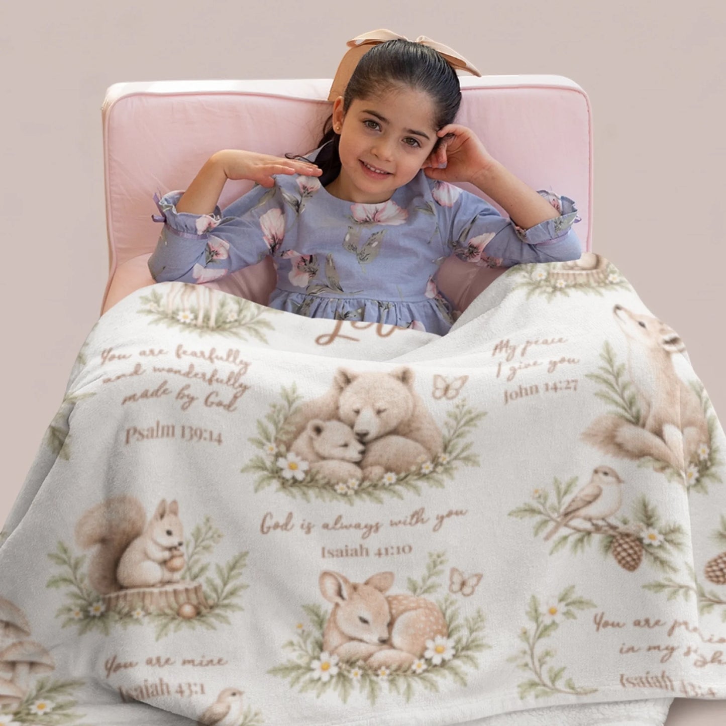personalized-woodland-bible-verse-baby-blanket-kid-lifestyle