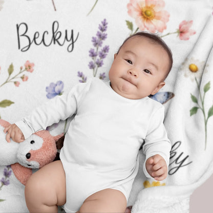 personalized-floral-baby-blanket-baby-lifestyle