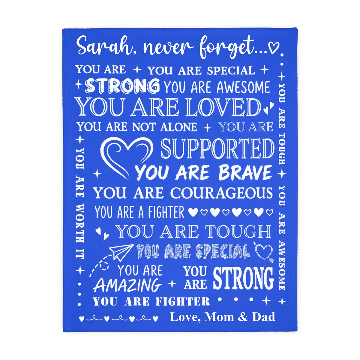 Personalized Ocean Animal Baby Blanket with Custom Name