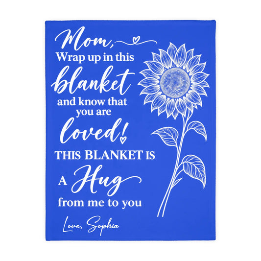 Personalized Ocean Animal Baby Blanket with Custom Name
