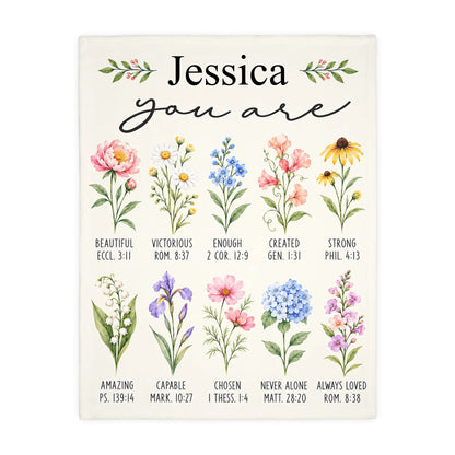 Personalized Ocean Animal Baby Blanket with Custom Name