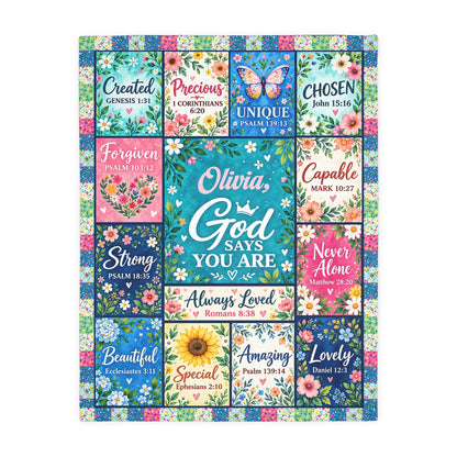 Personalized Ocean Animal Baby Blanket with Custom Name