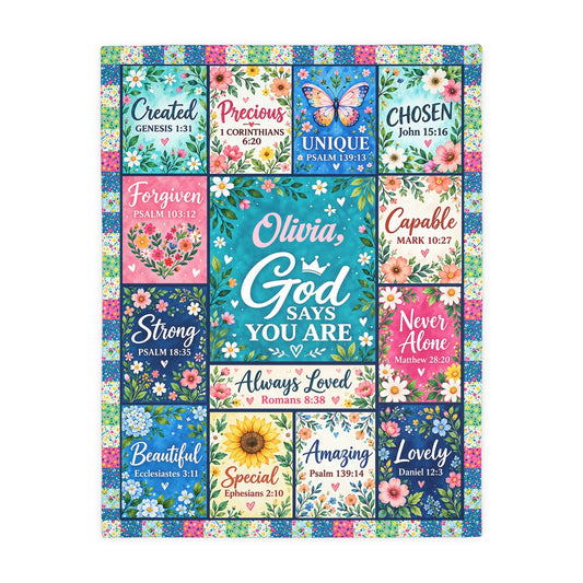 Personalized Ocean Animal Baby Blanket with Custom Name