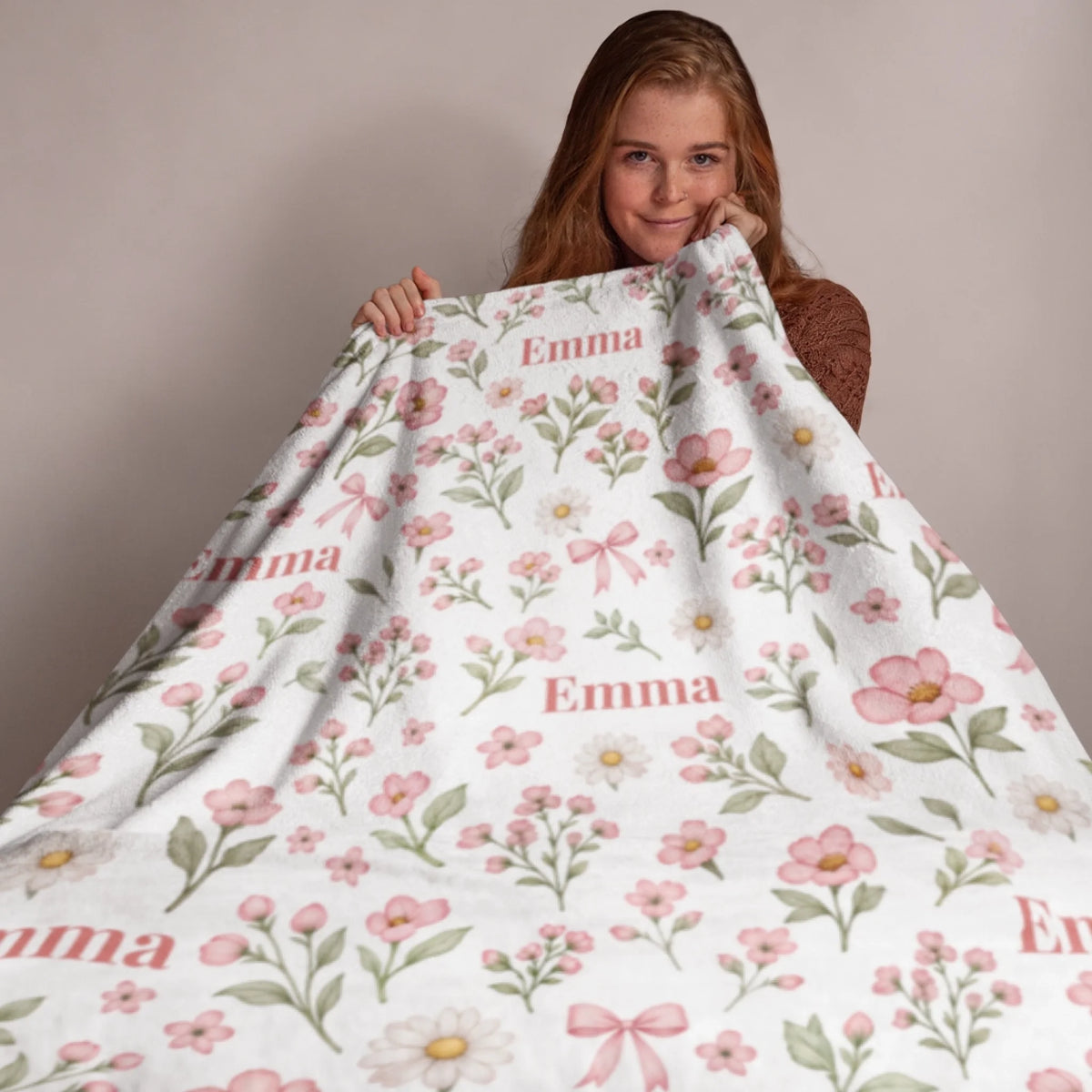 personalized-floral-baby-blanket-size-display