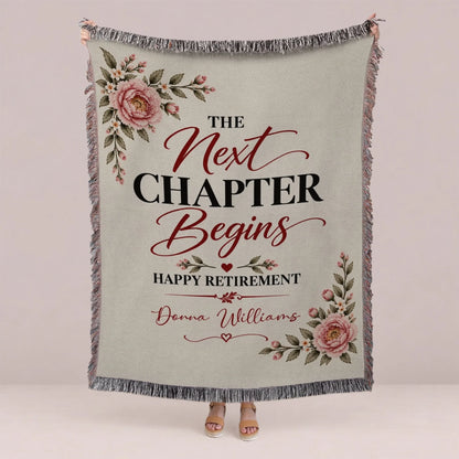 Personalized Book Lover Woven Blanket - Reading Gift for Women-1