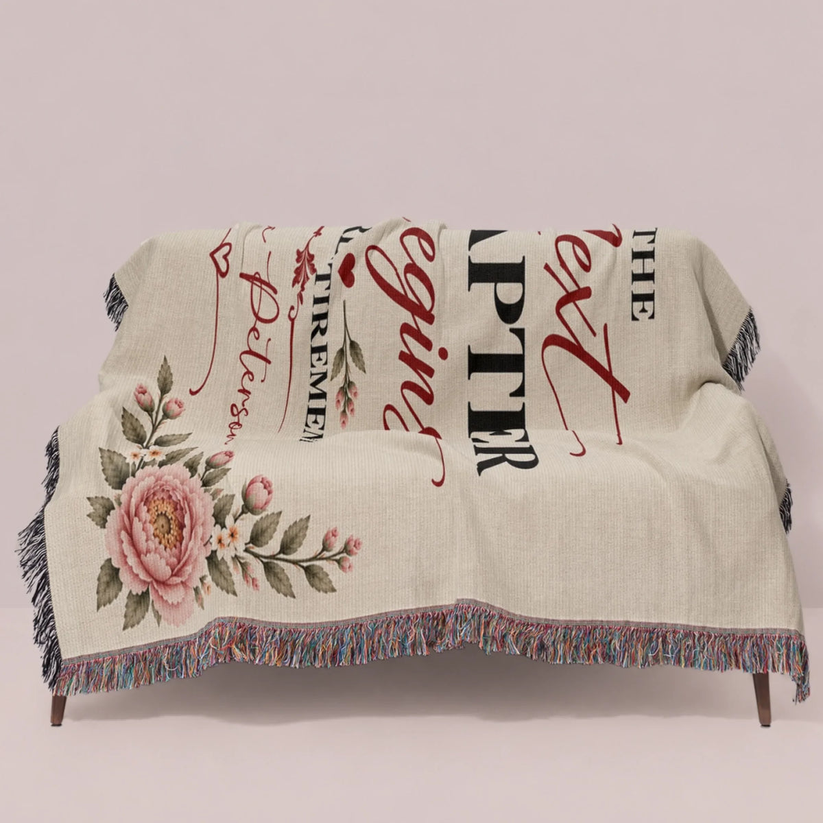 Personalized Book Lover Woven Blanket - Reading Gift for Women-3
