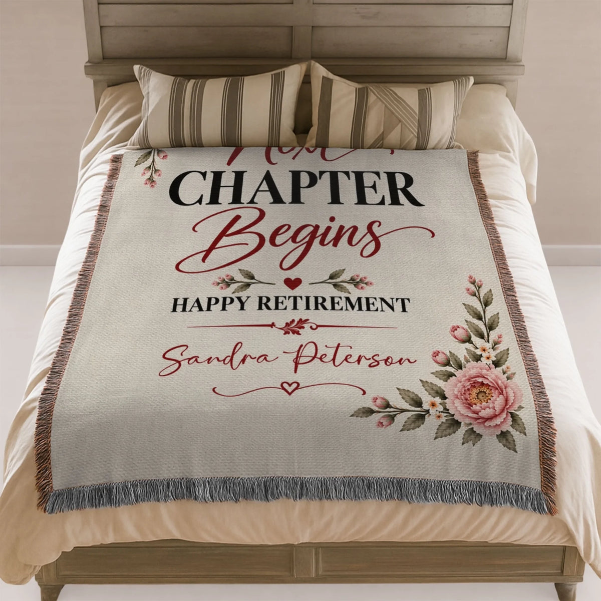 Personalized Book Lover Woven Blanket - Reading Gift for Women-2
