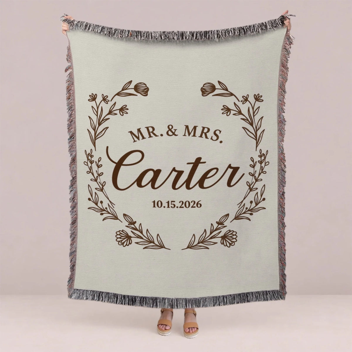 Personalized Book Lover Woven Blanket - Reading Gift for Women-1