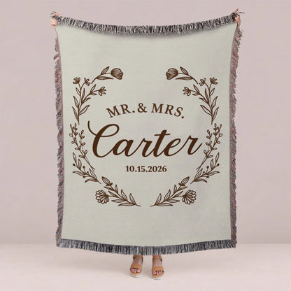 Personalized Book Lover Woven Blanket - Reading Gift for Women-1