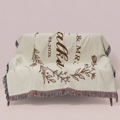 Personalized Book Lover Woven Blanket - Reading Gift for Women-3