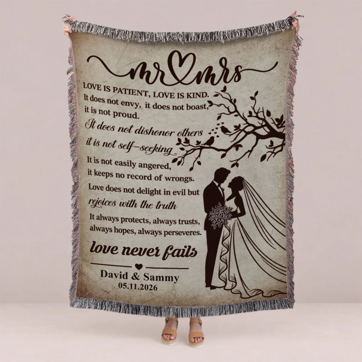 Personalized Book Lover Woven Blanket - Reading Gift for Women-1