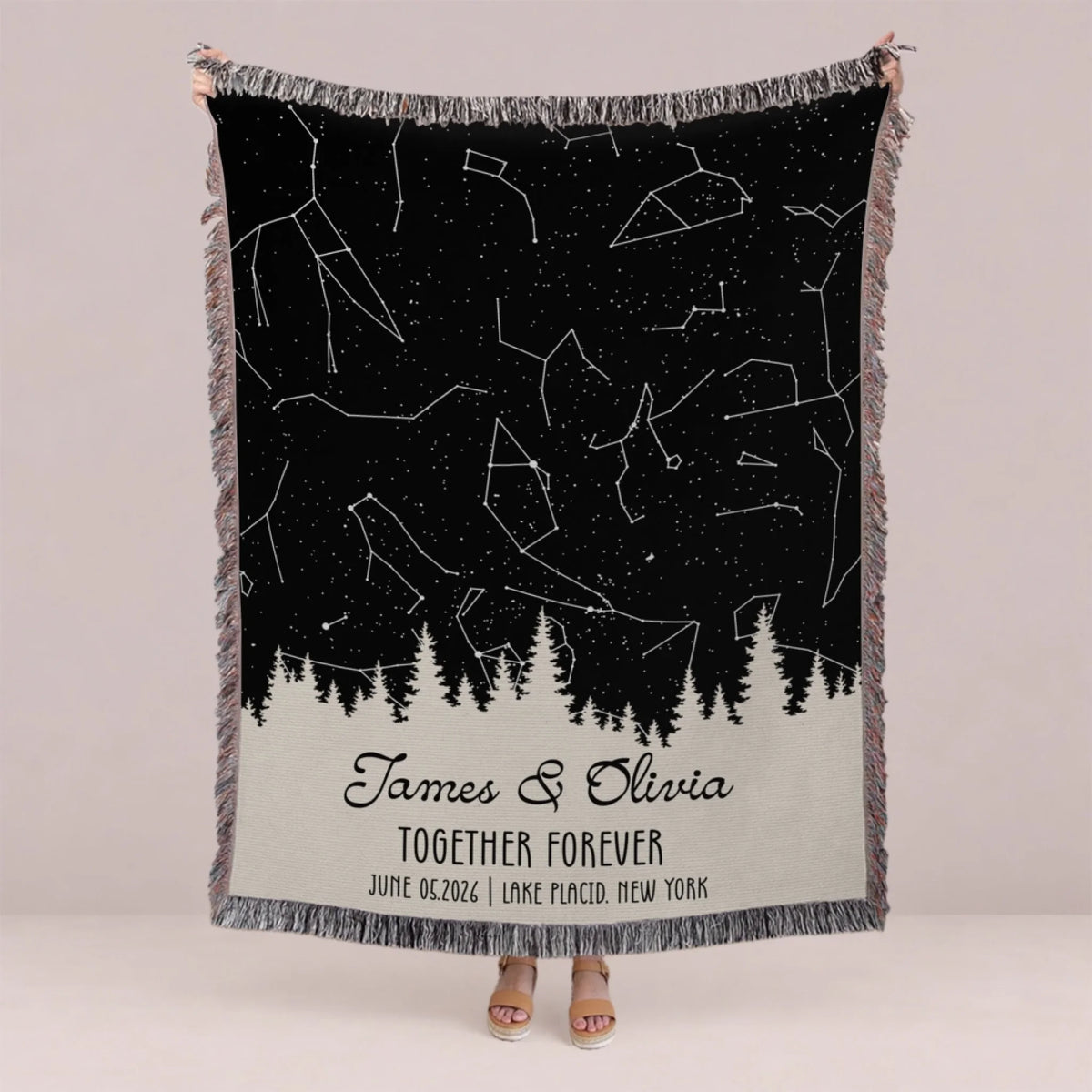 Personalized Book Lover Woven Blanket - Reading Gift for Women-1