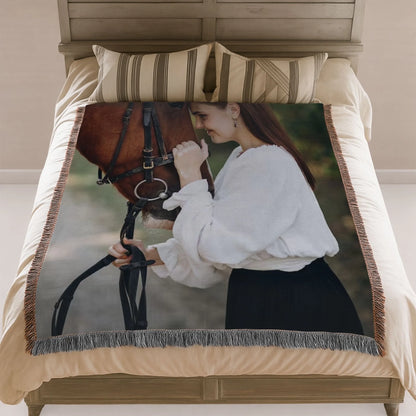 Personalized Book Lover Woven Blanket - Reading Gift for Women-2