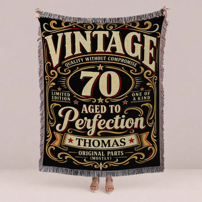 Personalized Book Lover Woven Blanket - Reading Gift for Women-1