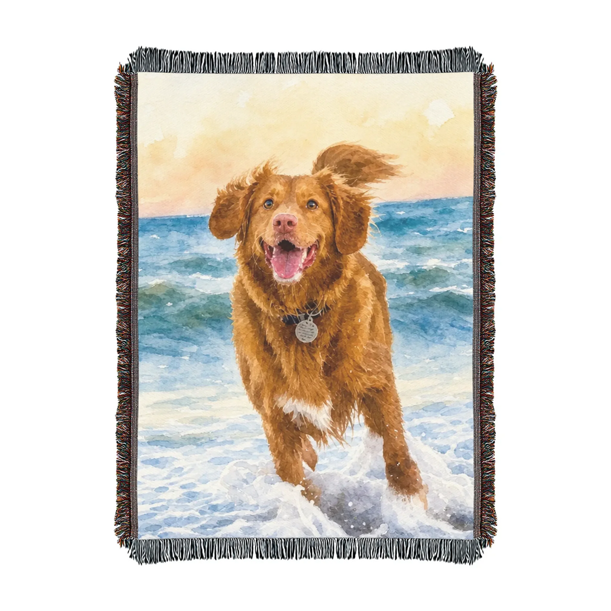 Personalized Ocean Animal Baby Blanket with Custom Name