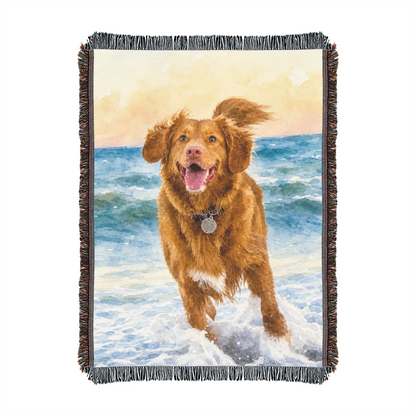 Personalized Ocean Animal Baby Blanket with Custom Name