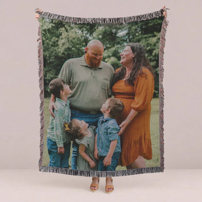 Personalized Book Lover Woven Blanket - Reading Gift for Women-1
