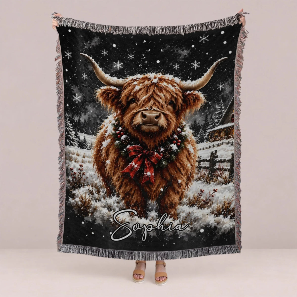 Personalized Book Lover Woven Blanket - Reading Gift for Women-1