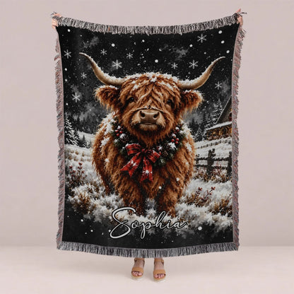 Personalized Book Lover Woven Blanket - Reading Gift for Women-1