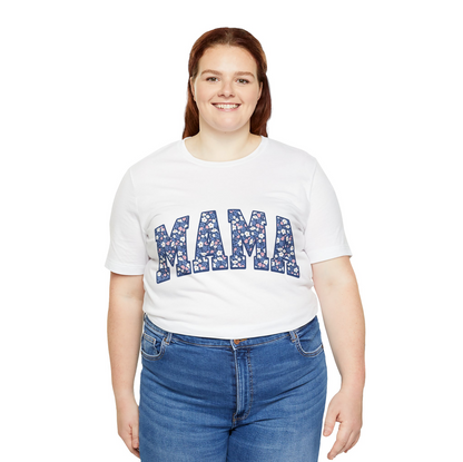 Retro Floral Mama T-Shirt for Mom