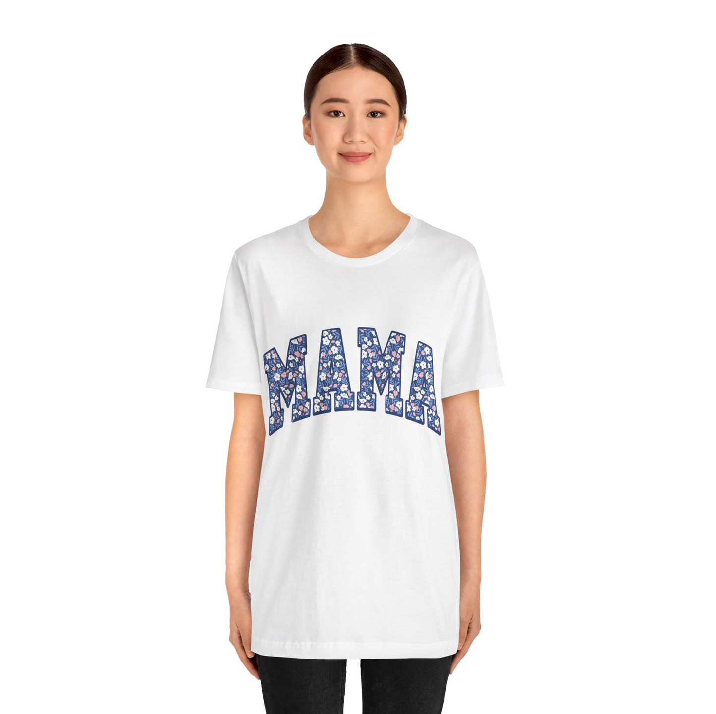 Retro Floral Mama T-Shirt for Mom