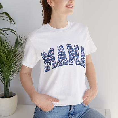 Retro Floral Mama T-Shirt for Mom