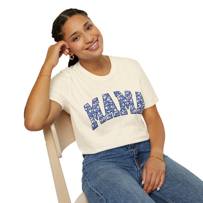 Retro Floral Mama T-Shirt for Mom