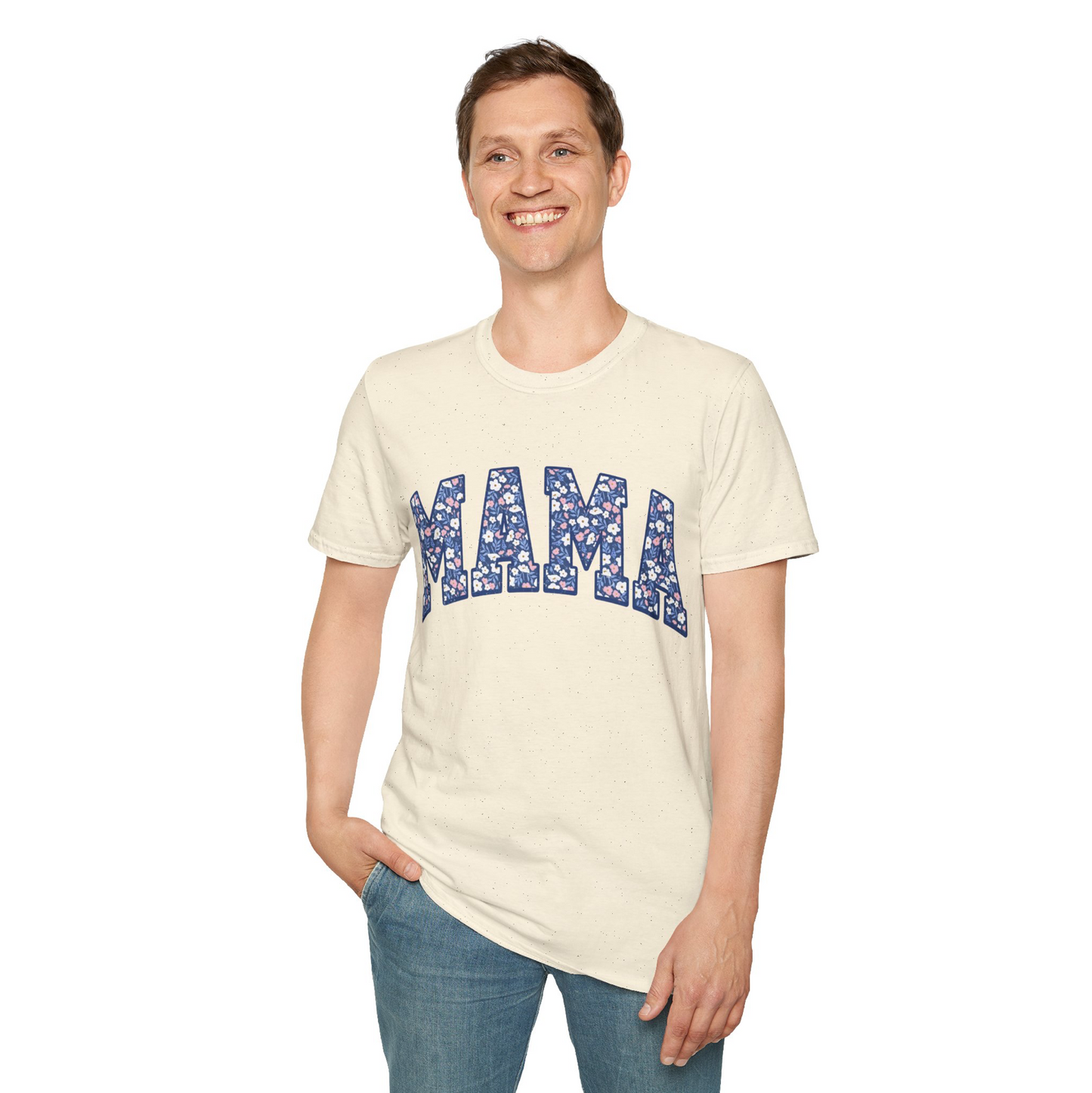 Retro Floral Mama T-Shirt for Mom