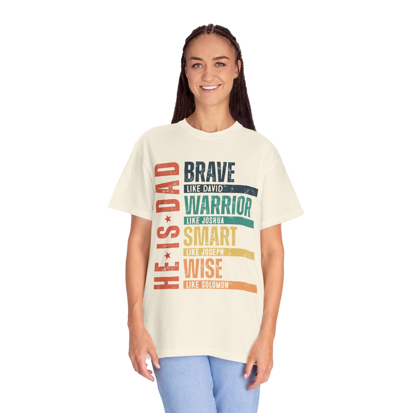 He is Dad Brave Warrior Smart Wise T-Shirt