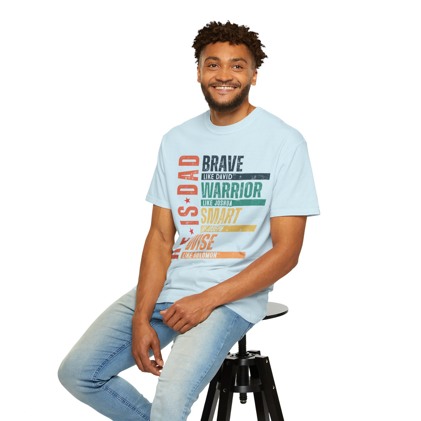 He is Dad Brave Warrior Smart Wise T-Shirt