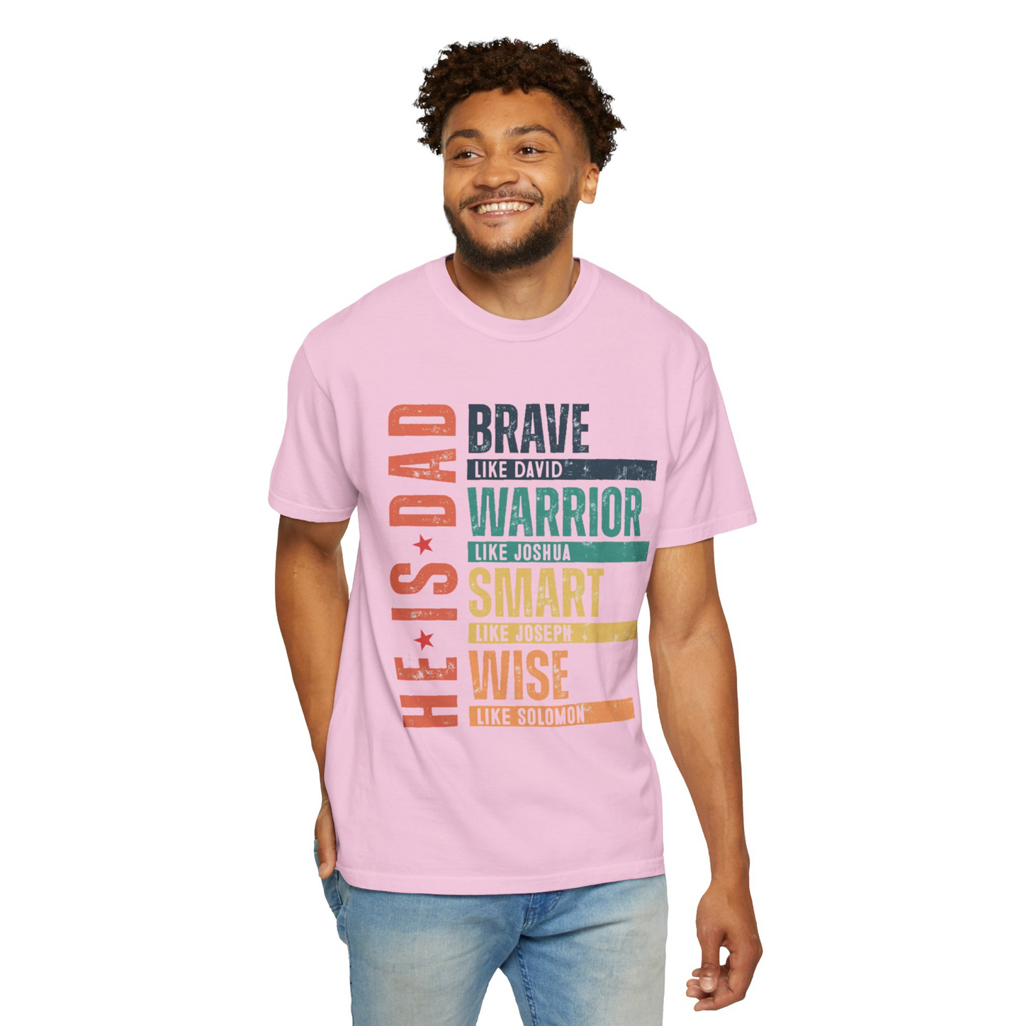 He is Dad Brave Warrior Smart Wise T-Shirt