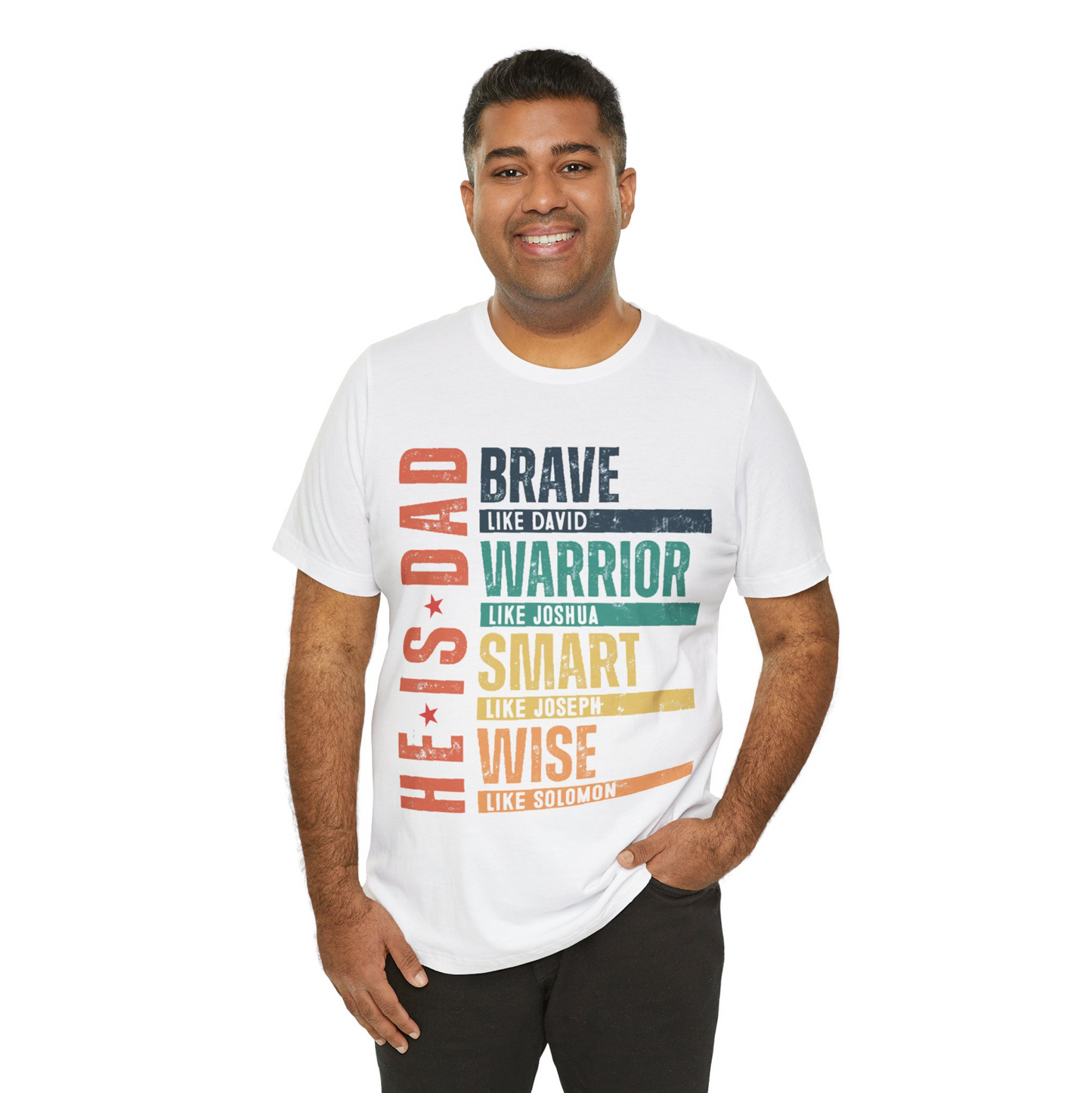 He is Dad Brave Warrior Smart Wise T-Shirt